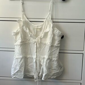 White Aeropostale Babydoll Top size Large